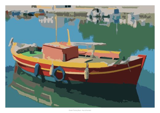 Greek Fishing Boat, painted