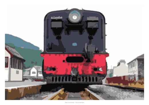 Red Locomotive, painted