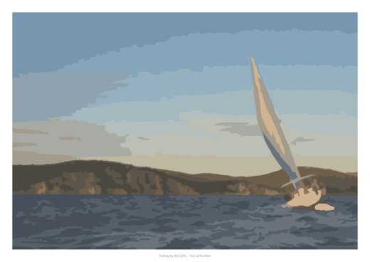 Sailing by the Cliffs, painted