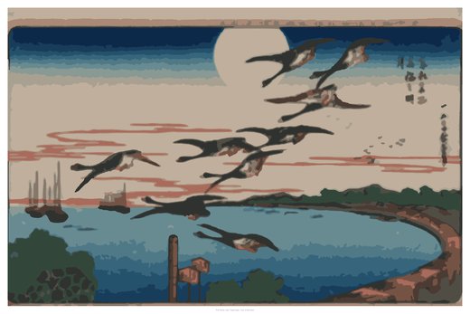 Full Moon over Takanawa, painted