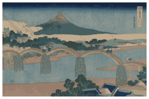 The Brocade Bridge (Kintai Bridge), painted