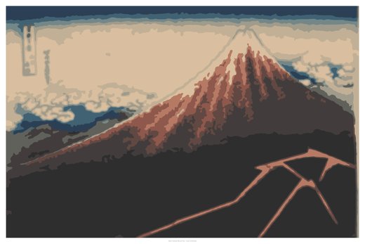 Storm below Mount Fuji, painted