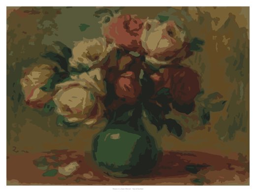 Roses in a Vase (Renoir), painted