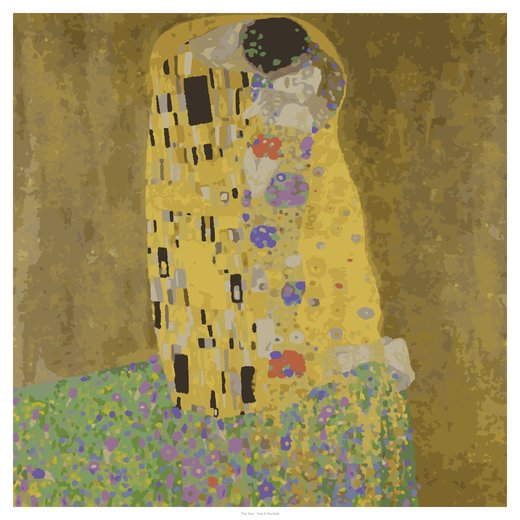 The Kiss, painted