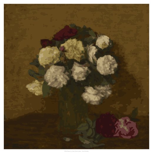 White Roses in a Vase (Fantin-Latour), painted