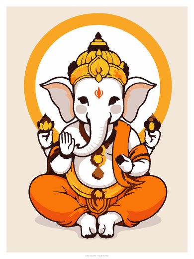 Little Ganesha, painted