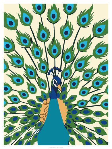 Proud Peacock, painted