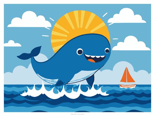 Happy Whale, painted