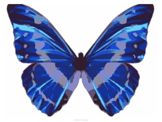Blue Butterfly, painted