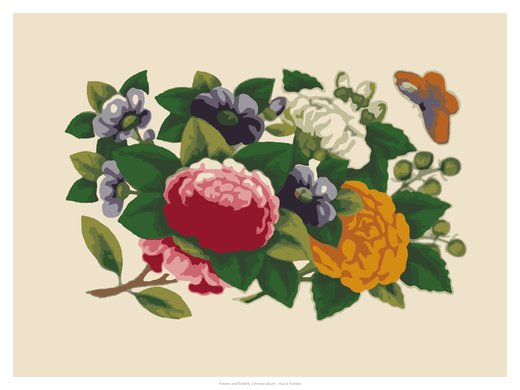 Flowers and Butterfly (Chinese album), painted