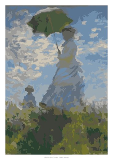 Woman with a Parasol, painted