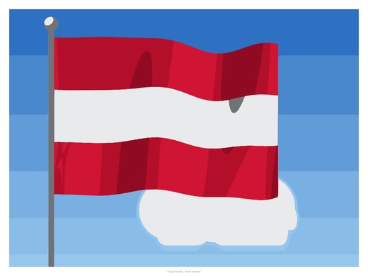 Flag of Austria, painted