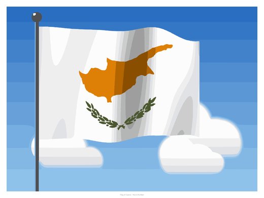 Flag of Cyprus, painted