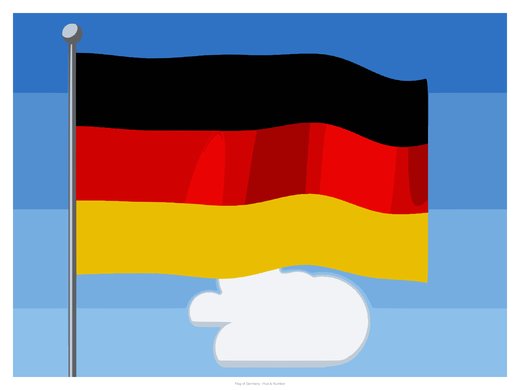Flag of Germany, painted