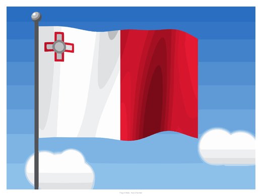 Flag of Malta, painted