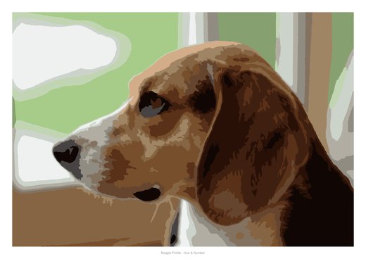 Beagle Profile, painted