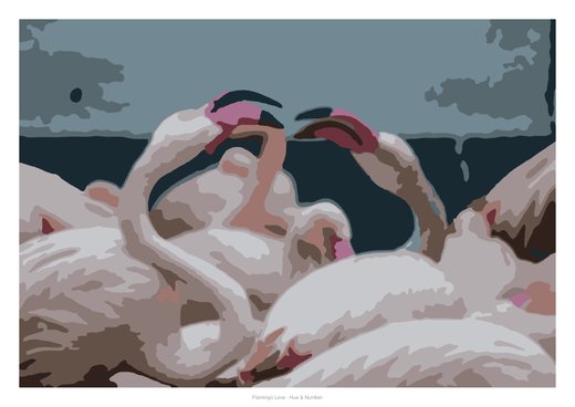 Flamingo Love, painted