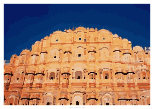 Hawa Mahal, Jaipur, painted