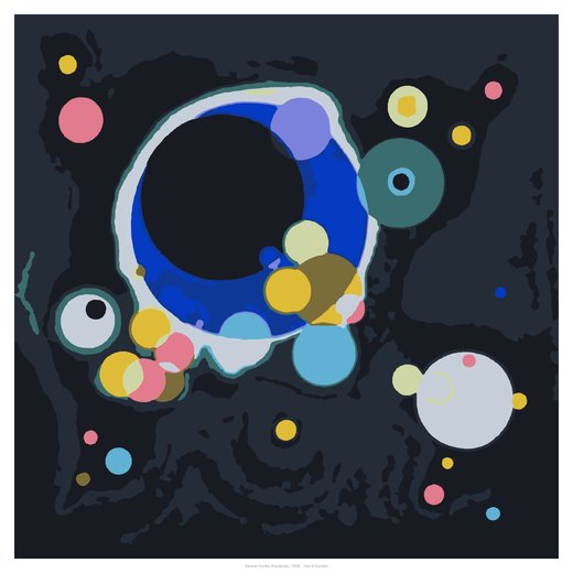 Several Circles (Kandinsky, 1926), painted