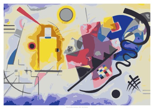 Yellow-Red-Blue (Kandinsky, 1925), painted