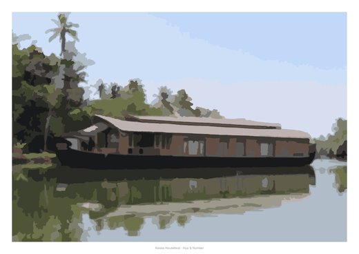 Kerala Houseboat, painted