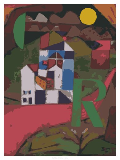Villa R (Klee, 1919), painted
