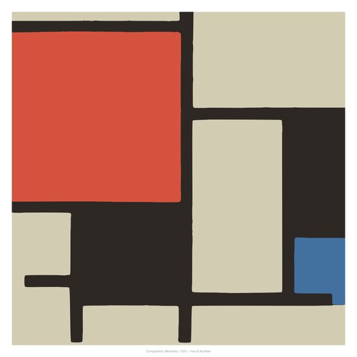 Composition (Mondrian, 1921), painted