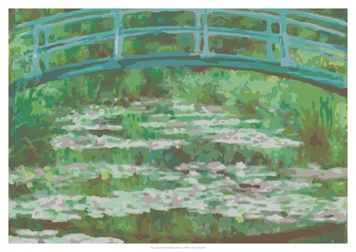 The Japanese Footbridge (Monet, 1899), painted