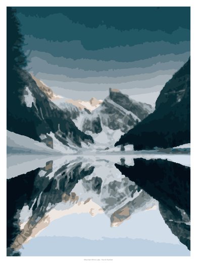 Mountain Mirror Lake, painted