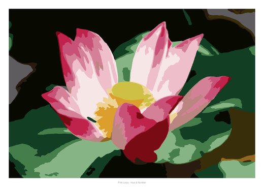 Pink Lotus, painted