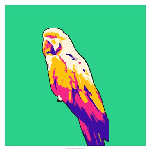 Pop Art Macaw, painted
