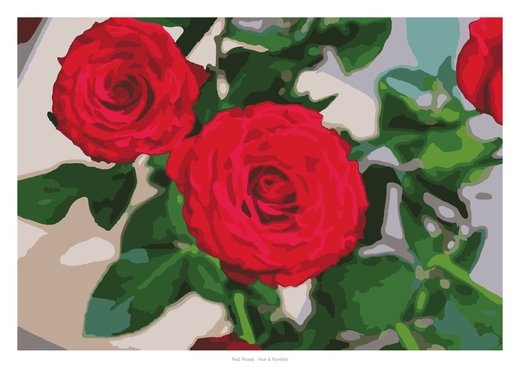 Red Roses, painted