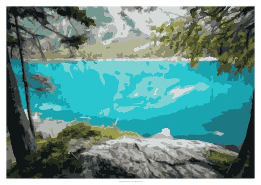 Turquoise Lake, painted