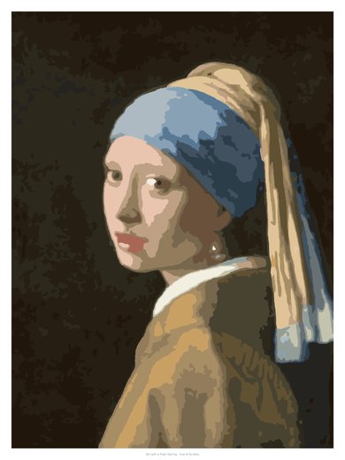 Girl with a Pearl Earring, painted