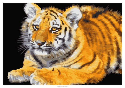 Bengal Tiger, painted